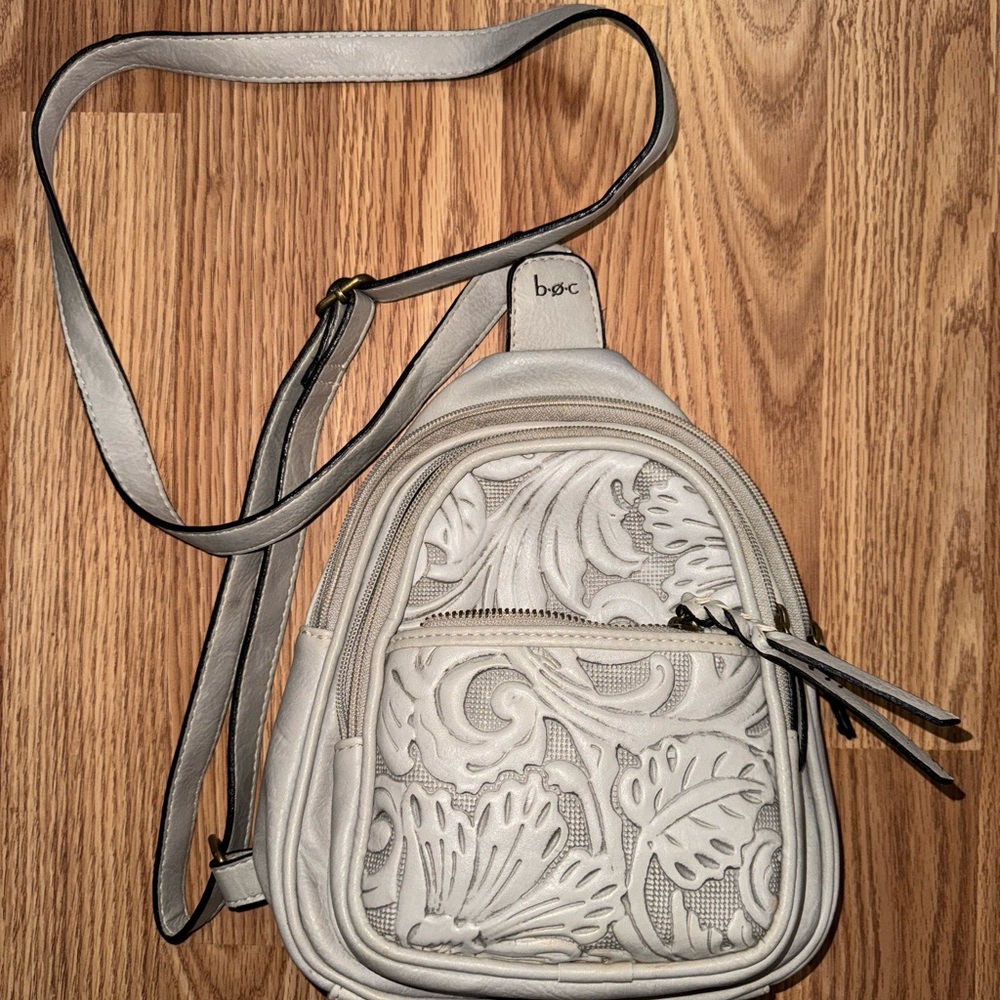 b.o.c. Gray Embossed Backpack